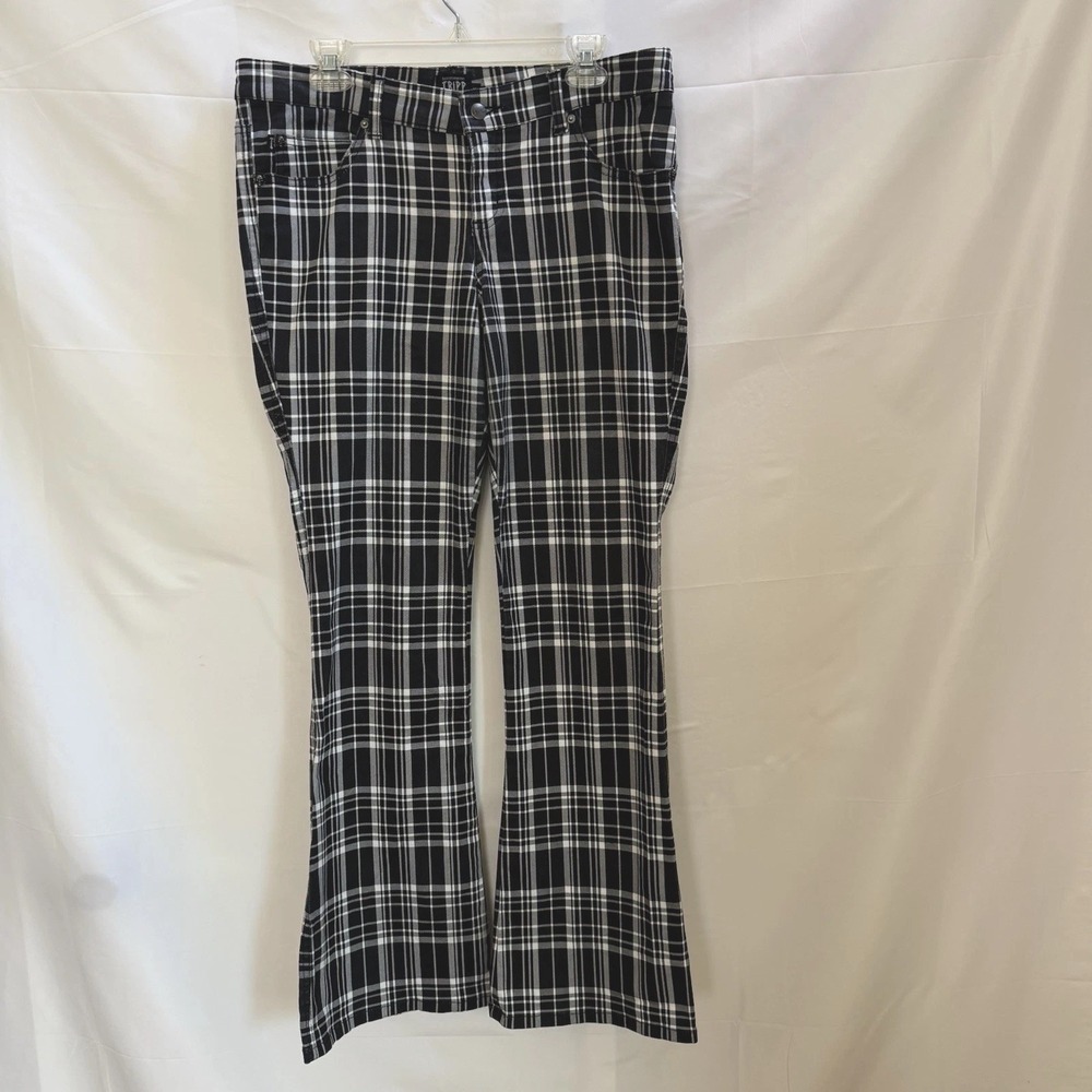 Tripp NYC Daang Goodman Black White Tartan Plaid Pants Women's Pants Size 12